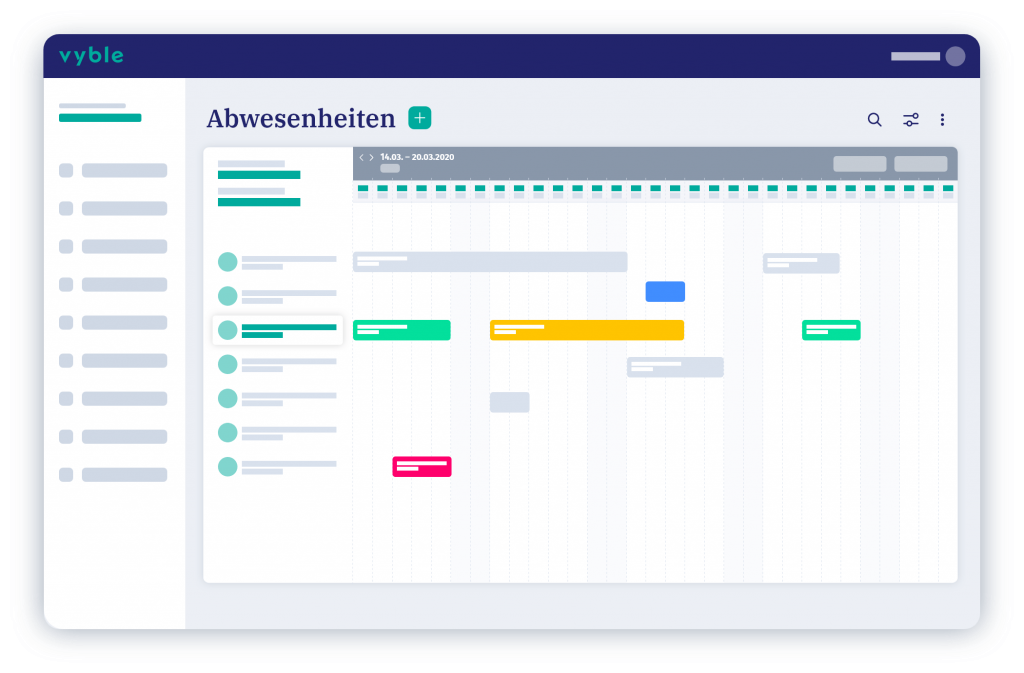 vyble® Abwesenheiten Tool Mockup